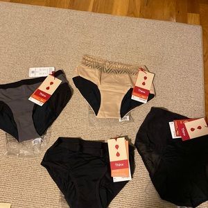3 brand new pairs of Thinx, underwear that absorbs your period. All size medium